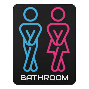 Funny Restroom Door Sign