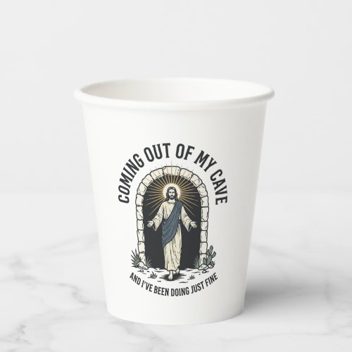 Funny Resurrection Cave Quote Vintage Engraving De Paper Cups