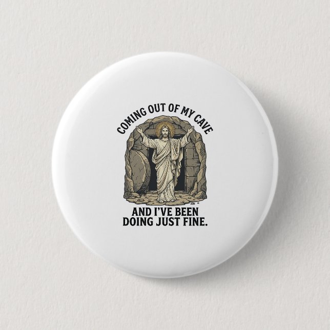 Funny Resurrection Cave Vintage Engraving Shirt De Button (Front)