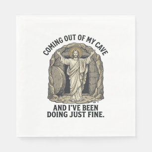 Funny Resurrection Cave Vintage Engraving Shirt De Napkins