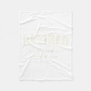 Funny Retired 2026 Not My Problem Anymore Dad Vaca Fleece Blanket