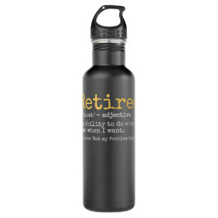 Funny Retired Definition Funny Retirement Stainless Steel Water Bottle