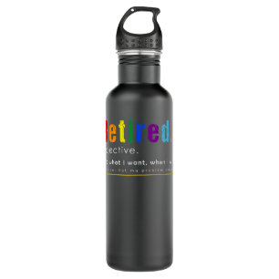 Funny Retired Definition quote Retirement cool for Stainless Steel Water Bottle