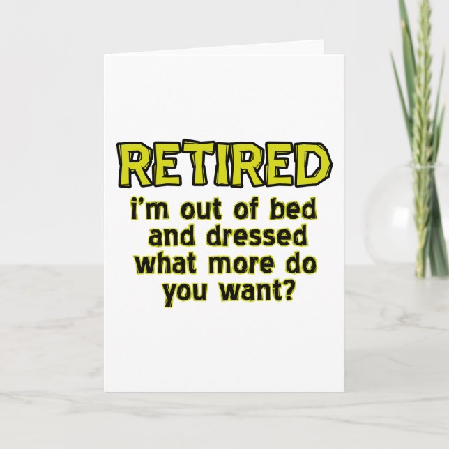Funny retired designs card (Front)