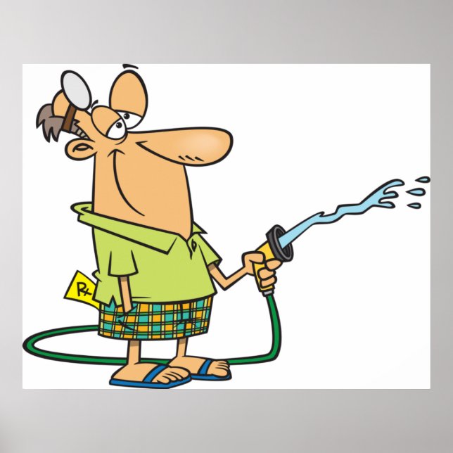 Funny Retired Doctor Gardening Garden Hose Poster (Front)