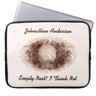 Funny Retired Empty Nest Golf Ball Retirement Laptop Sleeve
