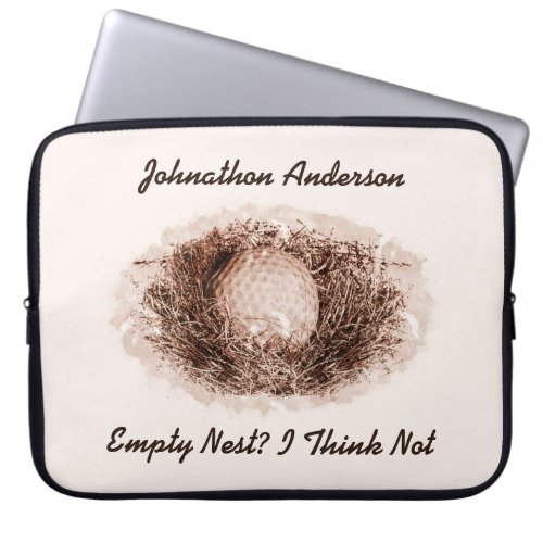 Funny Retired Empty Nest Golf Ball Retirement Laptop Sleeve