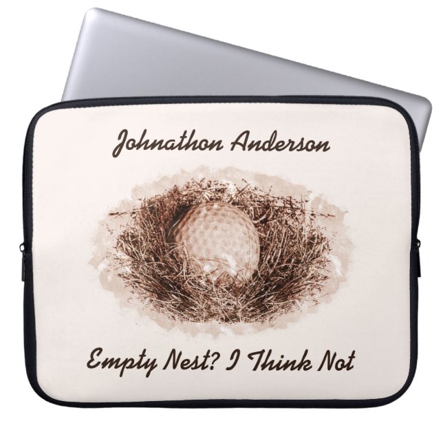 Funny Retired Empty Nest Golf Ball Retirement Laptop Sleeve (Front)