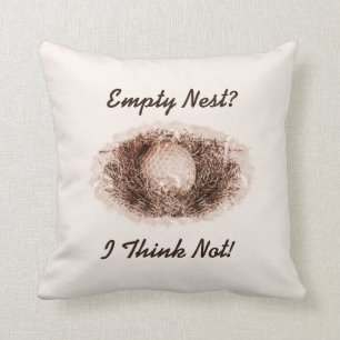 Funny Retired Empty Nest Golf Ball Retirement Throw Pillow