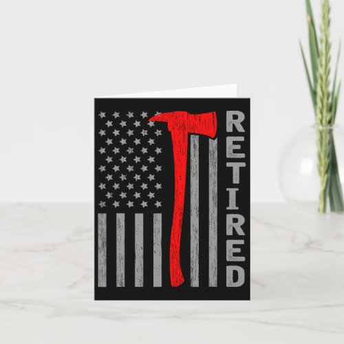 Funny Retired Firefighter Usa Flag Fireman Retirem