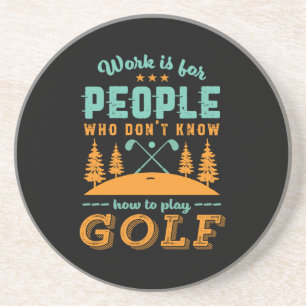Funny Retired Golf Player Golfer Love Golfing Coaster