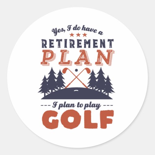Funny Retired Golf Player Retirement Plan Golfing