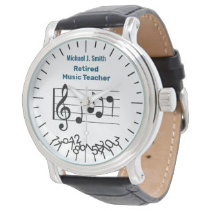 Funny Retired Music Teacher Name Jumble Numbers Watch