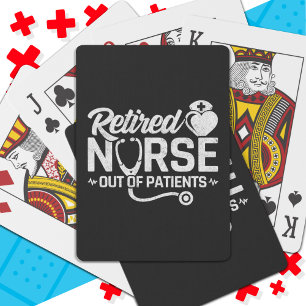 Funny Retired Nurse Joke Nursing Retirement Poker Cards