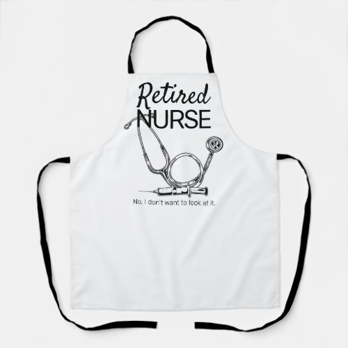 Funny Retired Nurse RN Retirement Medical  Apron