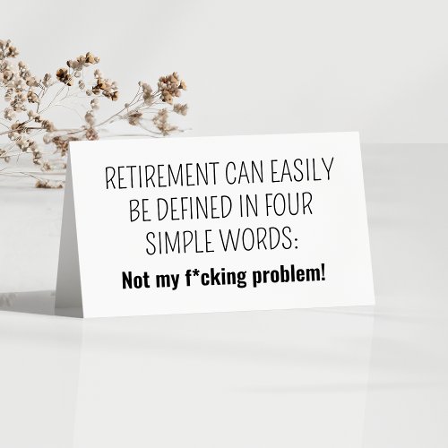 Funny Retired Party for Coworker Retirement Party Card