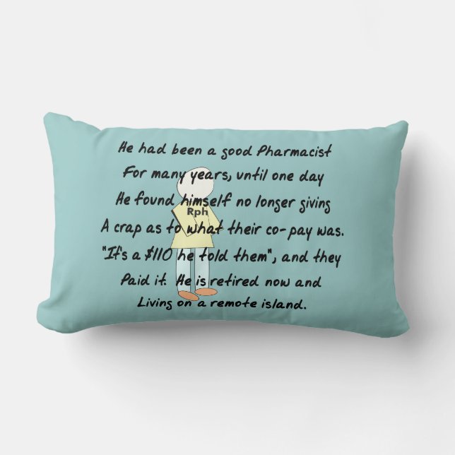 Funny Retired Pharmacist Pillow (Front)