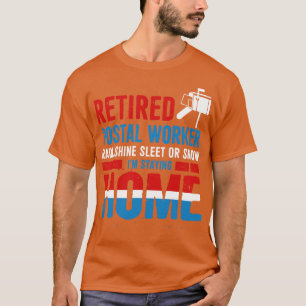 Funny Retired Postal Worker Mailman Retirement Gif T-Shirt