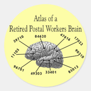 Funny Retired Postal Worker T-Shirts and Gifts Classic Round Sticker