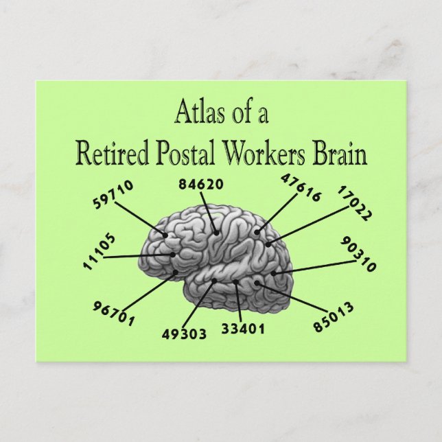 Funny Retired Postal Worker T-Shirts and Gifts Postcard (Front)