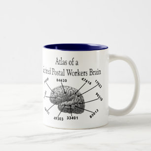 Funny Retired Postal Worker T-Shirts and Gifts Two-Tone Coffee Mug