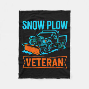 Funny Retired Snow Plow Veteran Winter Clearing Hu Fleece Blanket