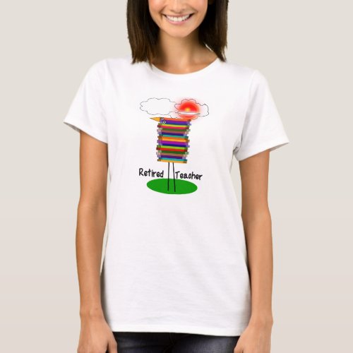 Funny Retired Teacher Book Bird T_Shirt 1