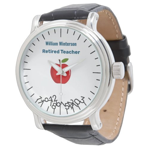 Funny Retired Teacher Name Jumble Numbers Apple