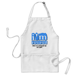 Funny retirement adult apron