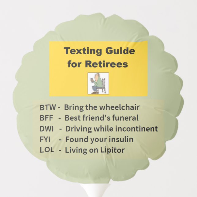 Funny Retirement Balloon (Back)