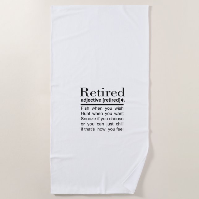 funny retirement beach towel (Front)