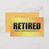 Funny Retirement Business Cards (Front/Back)