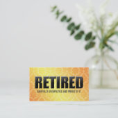 Funny Retirement Business Cards (Standing Front)