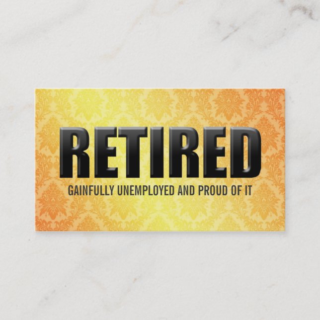 Funny Retirement Business Cards (Front)