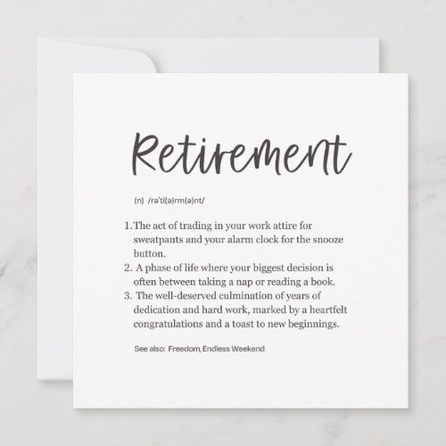Funny Retirement  Card
