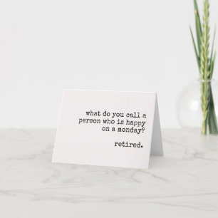 funny retirement card, happy retirement, congrats letterpress thank you card