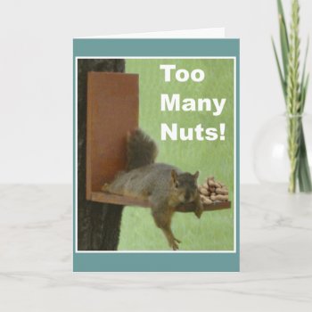 Funny Retirement Card: Too Many Nuts! Card by bizregards at Zazzle