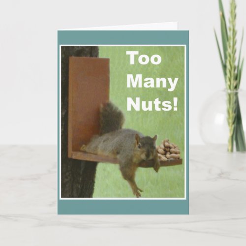 Funny Retirement Card Too Many Nuts Card