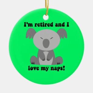 Funny retirement ceramic ornament