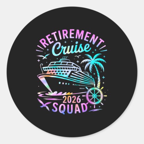 Funny Retirement Cruise 2026 Squad Tie Dye Retired