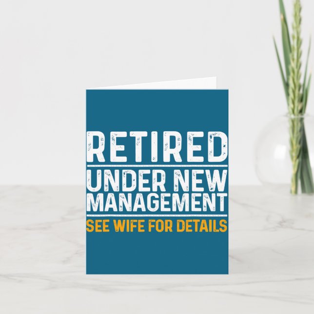 Funny Retirement Design Men Dad Retiring Party  Card (Front)