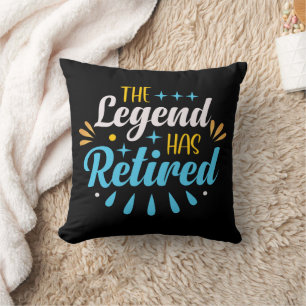 Funny Retirement Design Throw Pillow