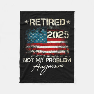 Funny Retirement For Dad Men Women. Uni Retired 20 Fleece Blanket