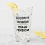 Funny retirement gift glass for retiring person