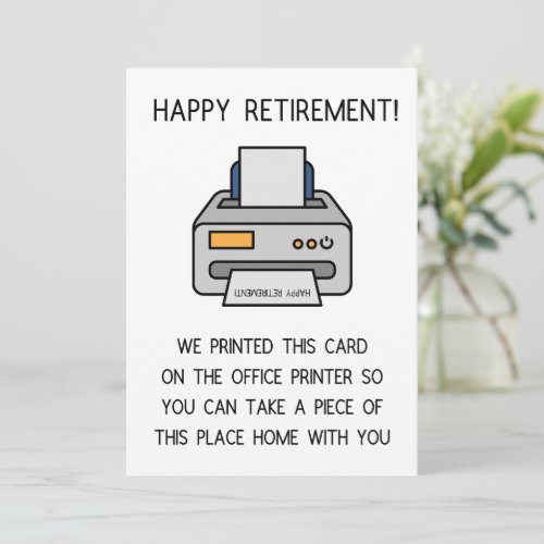 Funny Retirement Gift  Holiday Card