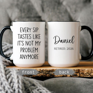 Funny Retirement Gift Personalized Name Retired Mug