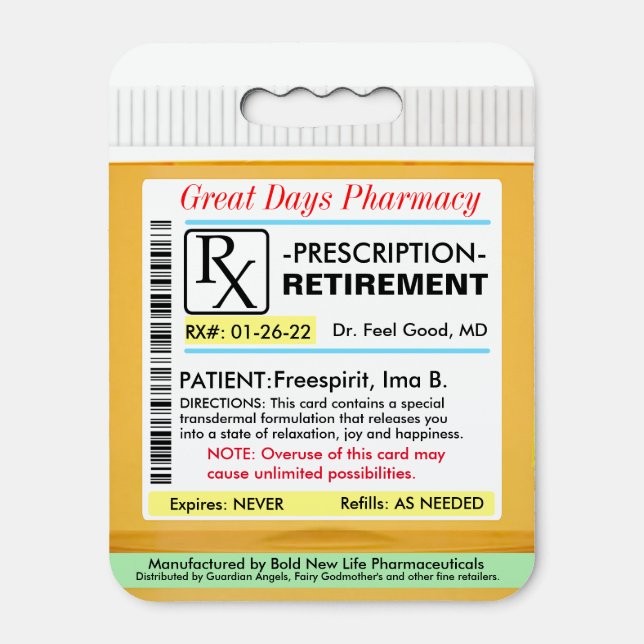 Funny Retirement Gift RX Seat Cushion (Front Vertical)