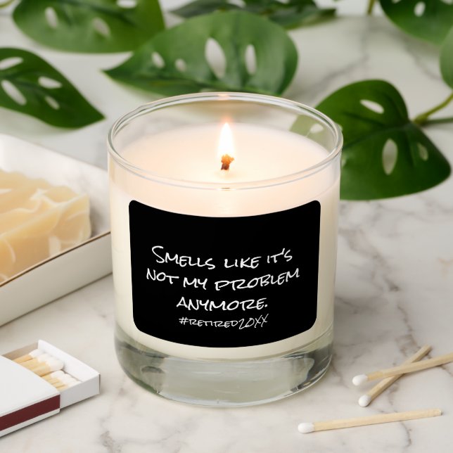 Funny Retirement Gift Scented Candle (Lit)