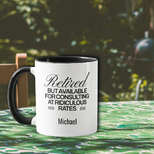 Funny Retirement Gift Typography Coffee Mug