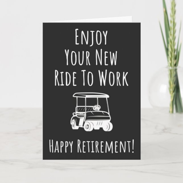 Funny Retirement Golf Cards For Retired Golfer (Front)
